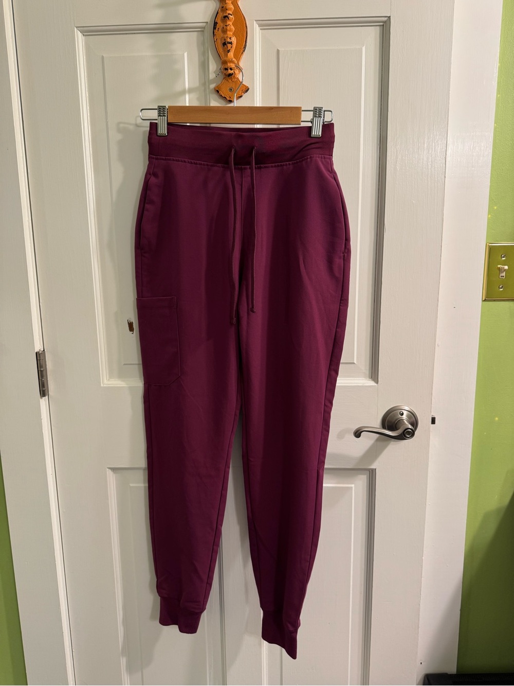 Women's Drawstring Jogger Pants in Deep Plum